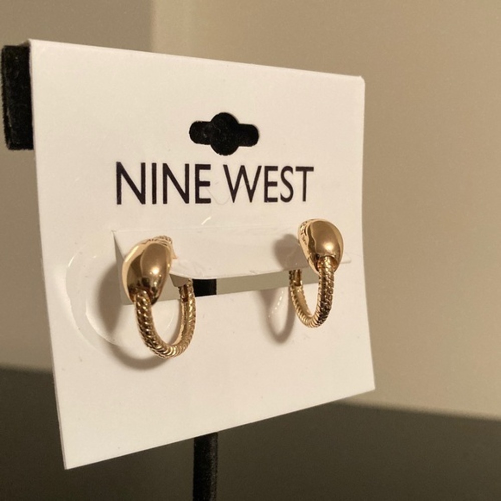 Nine West Gold-Tone Hoop Earrings